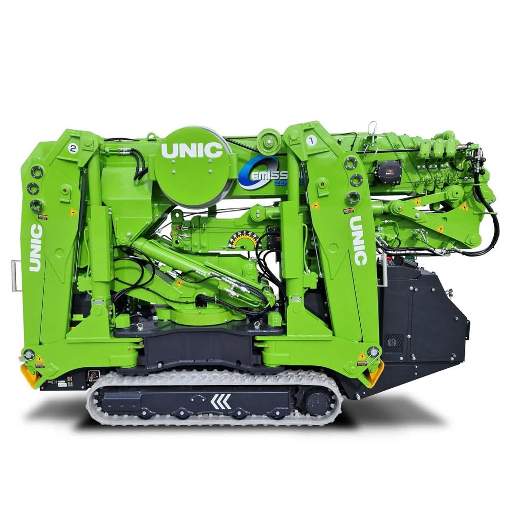 Minigru ragno UNIC UM-445 chiusa, vista frontale
